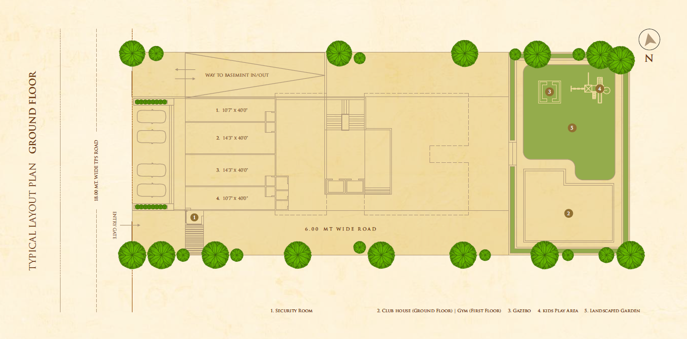 Ground Floor Typical Layout Plan - Satya Sankalp Sky