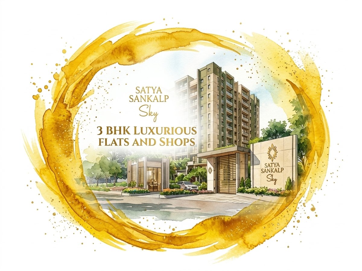 Satya Sankalp Sky Watercolor Illustration