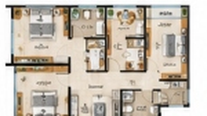 3 BHK Architectural Floor Plan Layout Sai Saburi